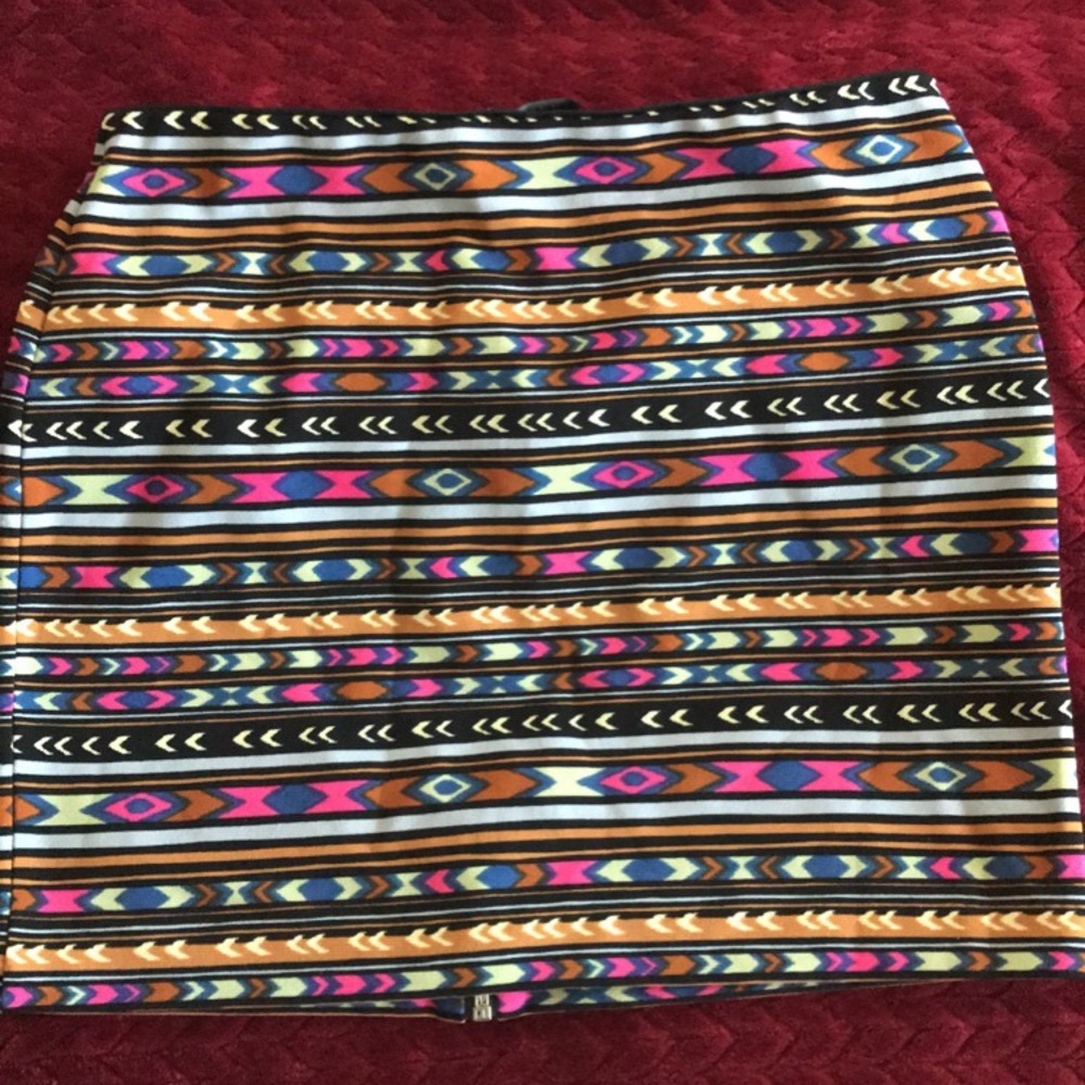 Aztec Print Mini Skirt